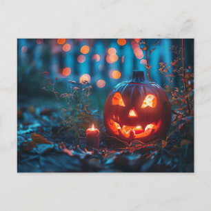 Postale Carte de voeux Halloween citrouille déplaisant