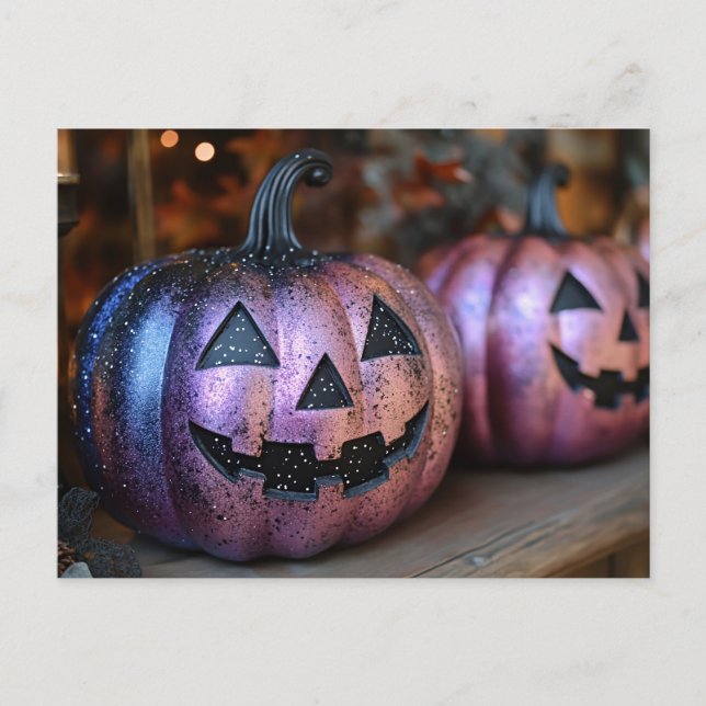 Postale Carte de voeux Halloween citrouille déplaisant (Devant)