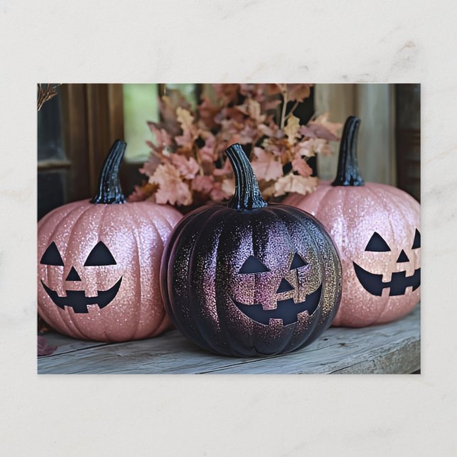 Postale Carte de voeux Halloween citrouille déplaisant (Devant)