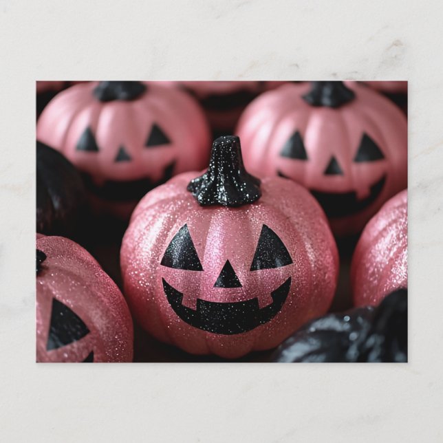 Postale Carte de voeux Halloween citrouille déplaisant (Devant)