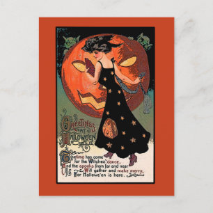Postale Carte de vœux Halloween Danse de sorcières