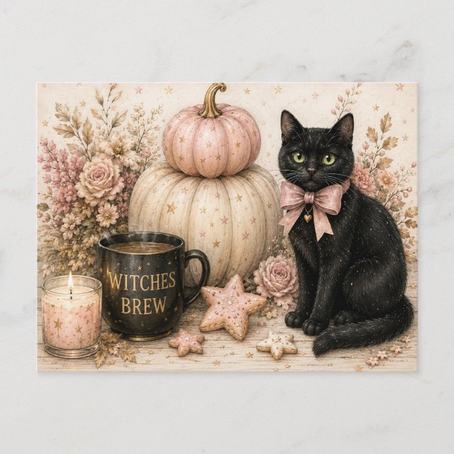 Postale Carte de vœux Halloween d'automne effrayant (Devant)