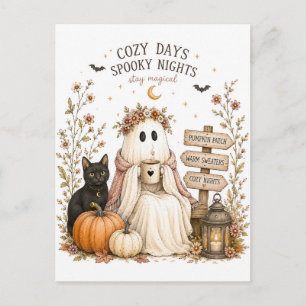 Postale Carte de vœux Halloween d'automne effrayante