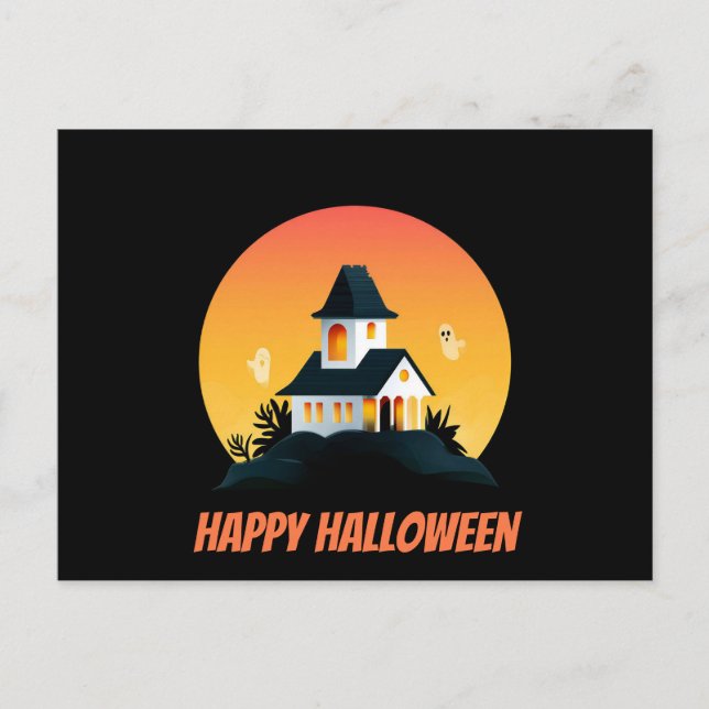 Postale Carte de vœux Halloween effrayante (Devant)