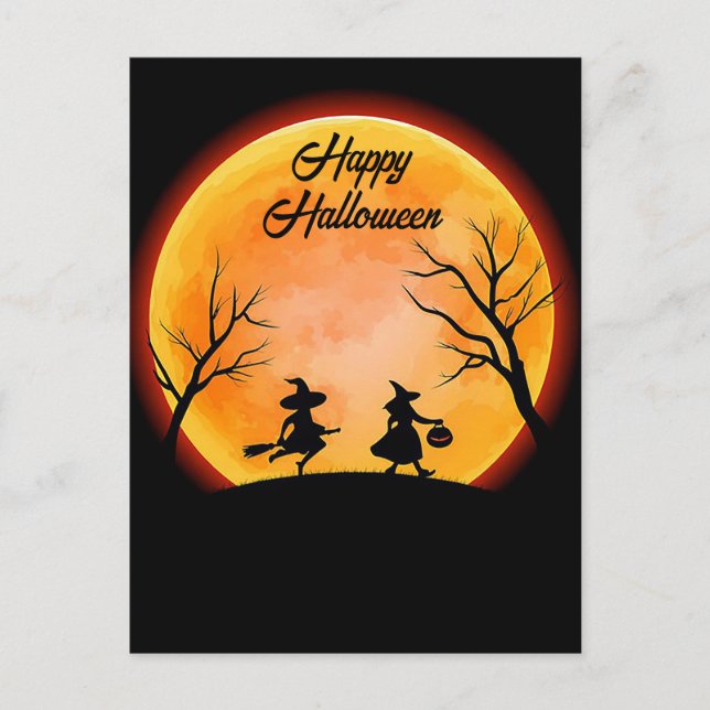 Postale Carte de vœux Halloween effrayante (Devant)