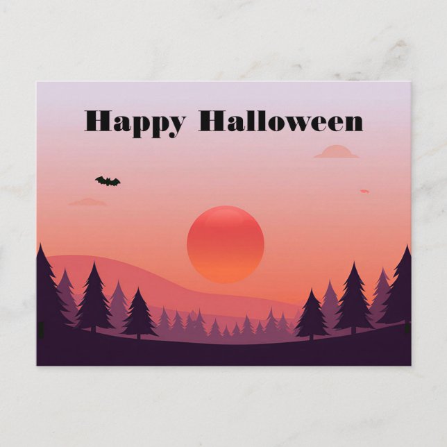 Postale Carte de vœux Halloween effrayante (Devant)
