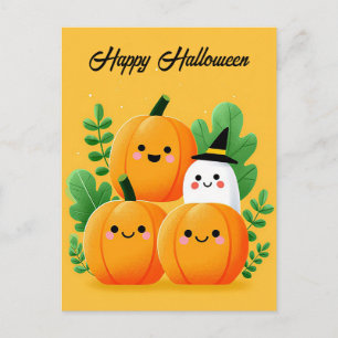 Postale Carte de vœux Halloween effrayante et mignonne