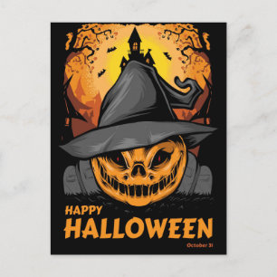 Postale Carte de vœux Halloween joyeux