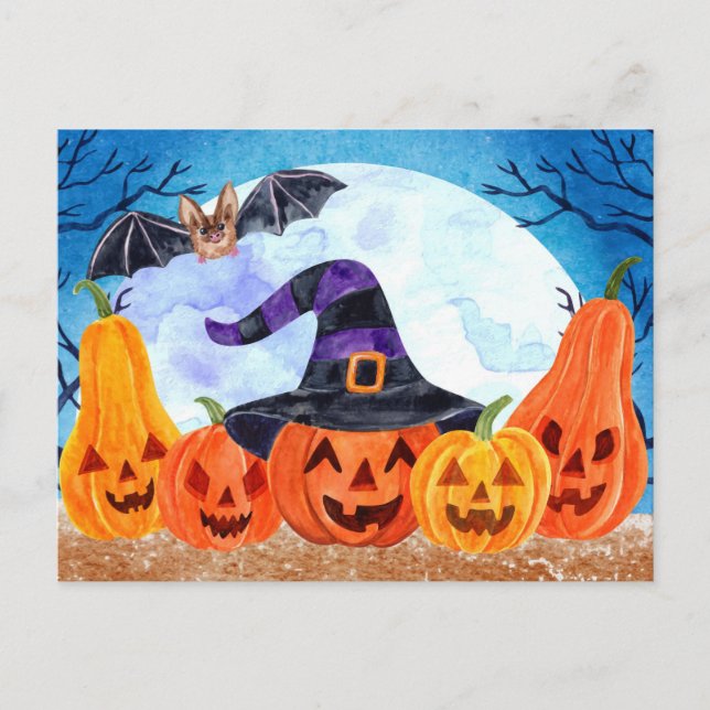 Postale Carte de vœux Halloween mignonne (Devant)