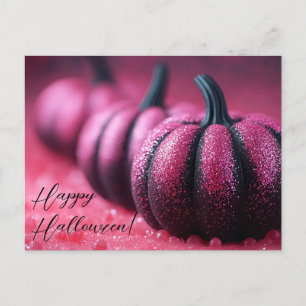 Postale Carte de voeux Halloween Parties scintillant noire