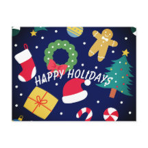 Carte de vœux joyeuse pour les fêtes