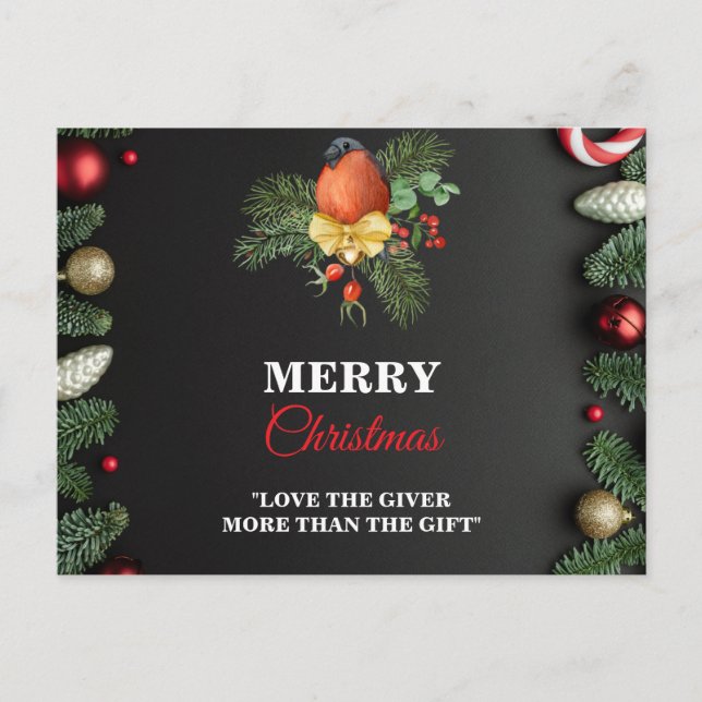 Postale Carte de vœux moderne de Noël  (Devant)
