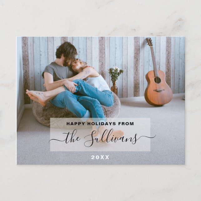 Postale Carte de vœux personnalisée avec photo de famille  (Devant)