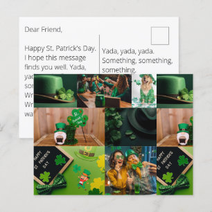 Postale Carte de vœux PERSONNALISÉE de la Saint-Patrick