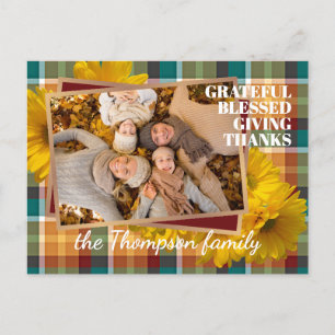 Postale Carte de vœux personnalisée de Thanksgiving sur fo