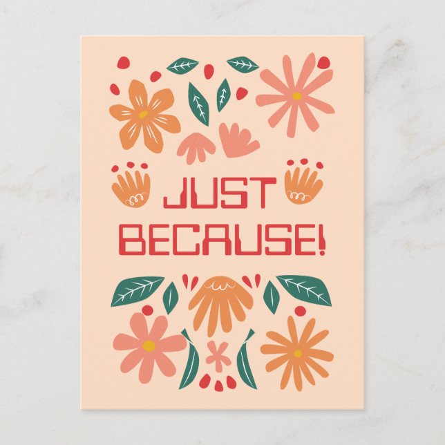 POSTALE CARTE DE VOEUX PERSONNALISÉE JUSTE POUR LE PLAISIR (Devant)