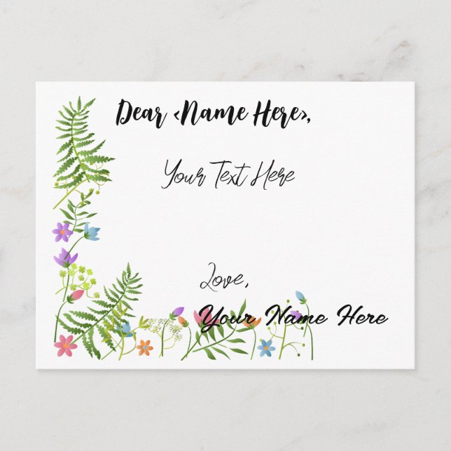 Postale Carte de vœux personnalisée pour toutes occasions (Devant)