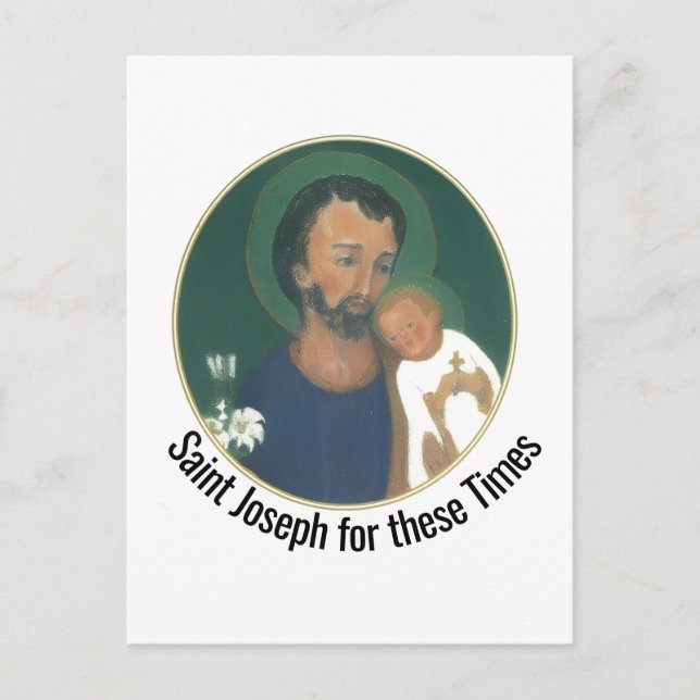 Postale Carte de vœux plate pour ces temps-ci de St. Josep (Devant)
