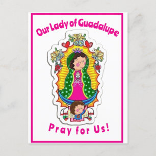 Postale Carte de voeux pliée Notre-Dame de Guadalupe