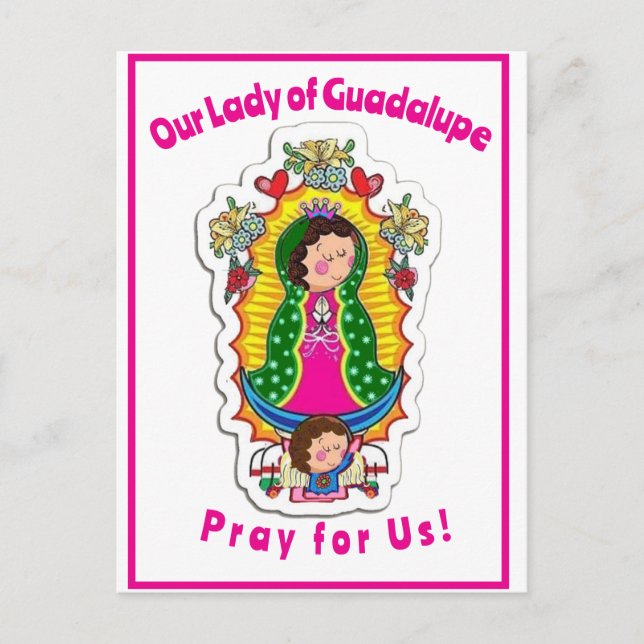 Postale Carte de voeux pliée Notre-Dame de Guadalupe (Devant)