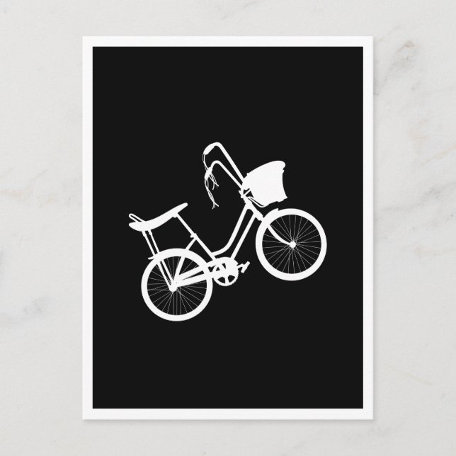 Postale Carte de voeux pliée Roue (blanche) des années 80 (Devant)