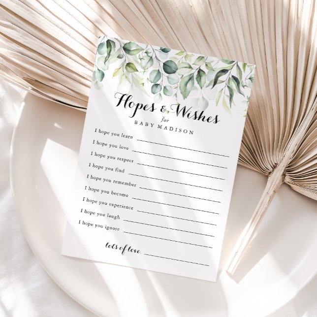 Postale Carte de vœux pour Baby Shower Eucalyptus (Créateur téléchargé)