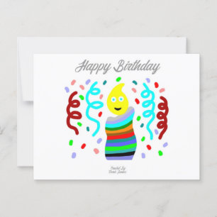 Postale Carte de vœux pour bougie d'anniversaire