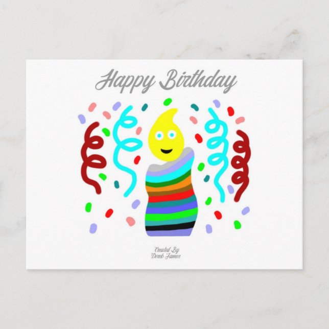 Postale Carte de vœux pour bougie d'anniversaire (Devant)