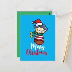 Postale Carte de voeux pour jouet mâle de Noël personnalis