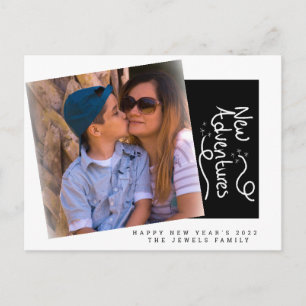 Postale Carte de vœux pour le Nouvel An 2022 avec lettrage