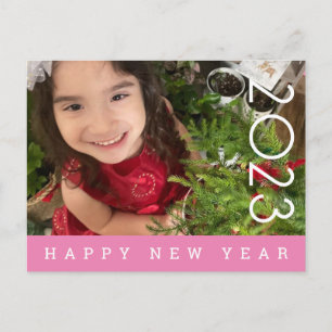 Postale Carte de vœux pour le Nouvel An 2023 avec bordure 
