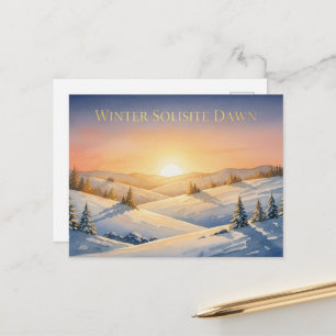 Postale Carte de vœux pour le solstice d'hiver