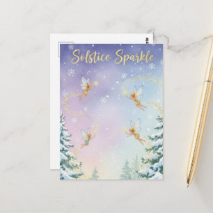 Postale Carte de vœux pour le solstice d'hiver