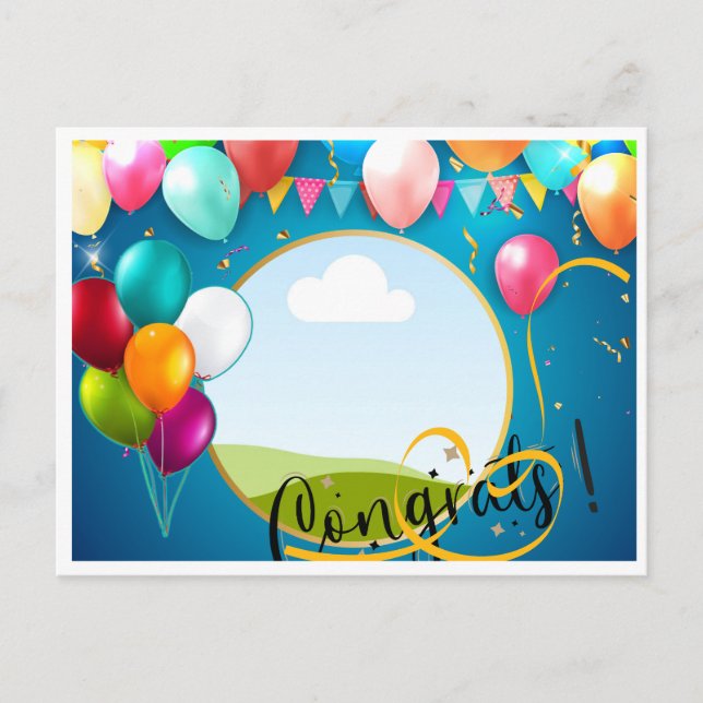 Postale Carte de voeux pour un joyeux anniversaire (Devant)