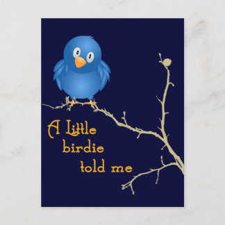 Postale Carte de voeux pour un petit moment d'oiseau