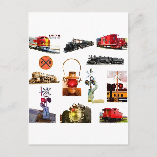 Postale Carte de voeux Railroadiana (Devant)