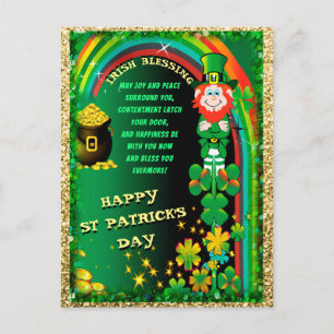 Postale Carte de vœux Saint-Patrick jour de fête
