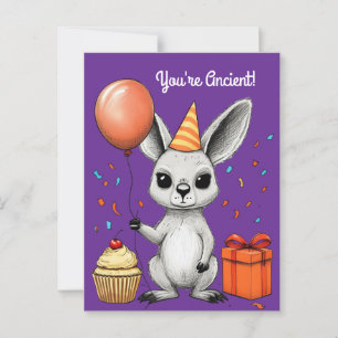 Postale Carte de vœux sarcastique pour l'anniversaire avec