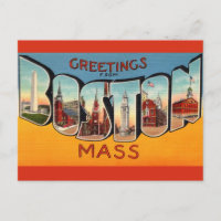 Carte de vœux vintage Boston