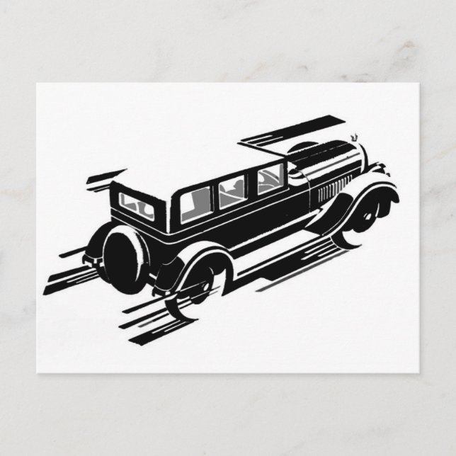 Postale Carte de voeux Vintage Car (Devant)