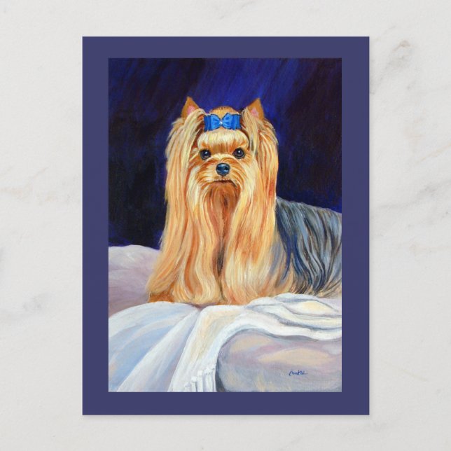 Postale Carte de voeux Yorkshire Terrier (Devant)