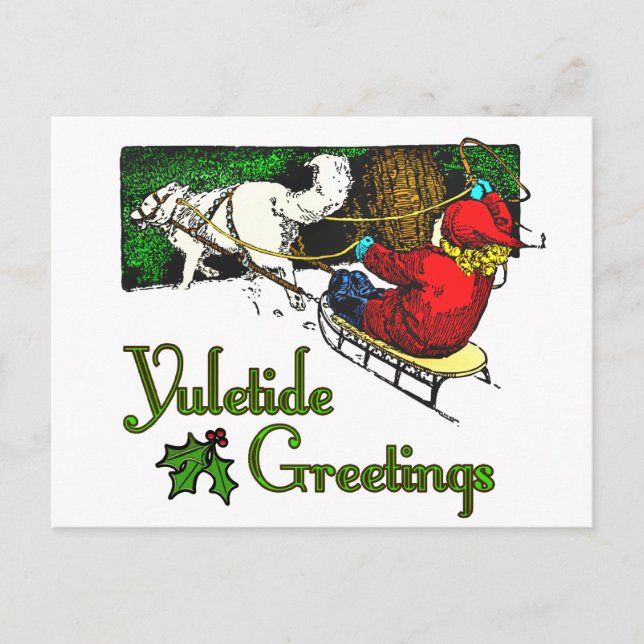 Postale Carte de voeux Yuletide (Devant)