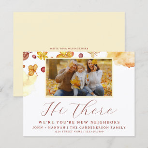 Postale Carte de voisineau à aquarelle automnale joyeuse