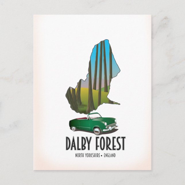 Postale carte de voyage Dalby Forest North Yorkshire (Devant)