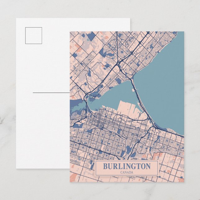 Postale Carte de voyage de Burlington Canada ville venteus (Devant / Derrière)