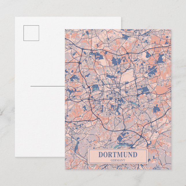 Postale Carte de voyage de Dortmund Allemagne ventée (Devant / Derrière)