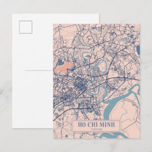 Postale Carte de voyage de la ville aérée de Hô Chi Minh a