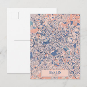 Postale Carte de voyage de la ville venteuse de Berlin All