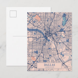 Postale Carte de voyage de la ville venteuse de Dallas Tex