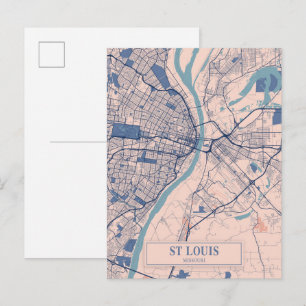 Postale Carte de voyage de la ville venteuse de St Louis M
